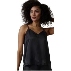 Athleta calm and cool cami in black , adjustable straps